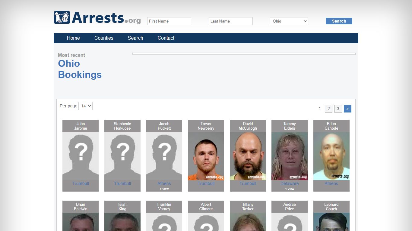 Ohio Arrests and Inmate Search